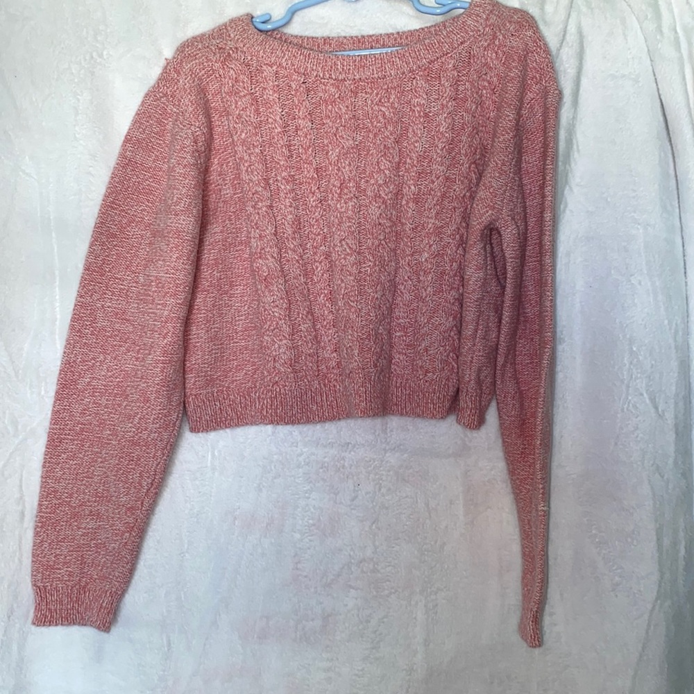 CRAZY 8 MARLED PINK CROPPED SWEATER SZ M 7/8